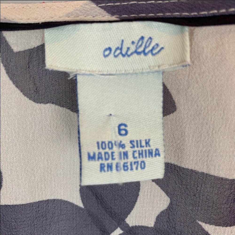 Anthropologie Odille 100% Silk Floral Blouse - Picture 8 of 9